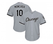 Youth Chicago White Sox #10 Yoan Moncada Grey Cool Base Stitched MLB Jersey