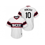 Youth Chicago White Sox #10 Yoan Moncada White Alternate Home Cool Base Stitched MLB Jersey