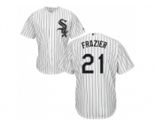 Youth Chicago White Sox #21 Todd Frazier White(Black Strip) Home Cool Base Stitched MLB Jersey