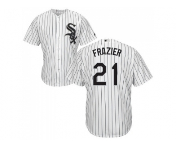 Youth Chicago White Sox #21 Todd Frazier White(Black Strip) Home Cool Base Stitched MLB Jersey