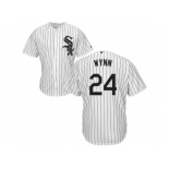 Youth Chicago White Sox #24 Early Wynn White(Black Strip) Home Cool Base Stitched MLB Jersey