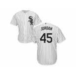 Youth Chicago White Sox #45 Michael Jordan White(Black Strip) Home Cool Base Stitched MLB Jersey