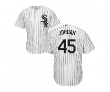 Youth Chicago White Sox #45 Michael Jordan White(Black Strip) Home Cool Base Stitched MLB Jersey