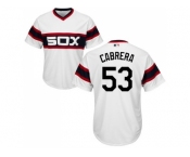 Youth Chicago White Sox #53 Melky Cabrera White Alternate Home Cool Base Stitched MLB Jersey