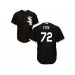 Youth Chicago White Sox #72 Carlton Fisk Black Alternate Cool Base Stitched MLB Jersey