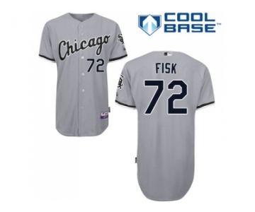 Youth Chicago White Sox #72 Carlton Fisk Grey Road Cool Base Stitched MLB Jersey