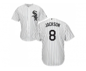 Youth Chicago White Sox #8 Bo Jackson White(Black Strip) Home Cool Base Stitched MLB Jersey