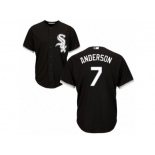 Youth Majestic Chicago White Sox #7 Tim Anderson Replica Black Alternate Home Cool Base MLB Jersey