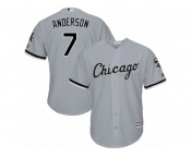 Youth Majestic Chicago White Sox #7 Tim Anderson Replica Grey Road Cool Base MLB Jersey