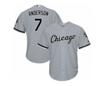 Youth Majestic Chicago White Sox #7 Tim Anderson Replica Grey Road Cool Base MLB Jersey