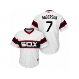 Youth Majestic Chicago White Sox #7 Tim Anderson Replica White 2013 Alternate Home Cool Base MLB Jersey