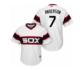 Youth Majestic Chicago White Sox #7 Tim Anderson Replica White 2013 Alternate Home Cool Base MLB Jersey