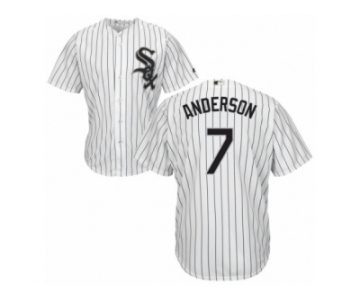 Youth Majestic Chicago White Sox #7 Tim Anderson Replica White Home Cool Base MLB Jersey