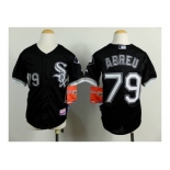 Youth mlb jerseys chicago white sox #79 abreu black