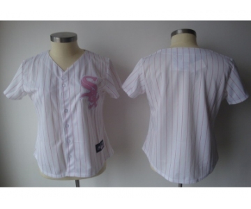 MLB Women Jerseys Chicago white sox blank white[pink strip]