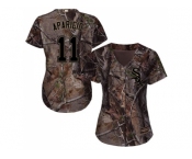 Women Chicago White Sox #11 Luis Aparicio Camo Realtree Collection Cool Base Stitched MLB Jersey