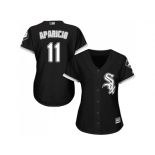 Women's Chicago White Sox #11 Luis Aparicio Black Alternate Stitched MLB Jersey