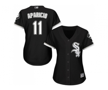 Women's Chicago White Sox #11 Luis Aparicio Black Alternate Stitched MLB Jersey