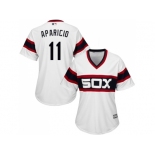 Women's Chicago White Sox #11 Luis Aparicio White Alternate Home Stitched MLB Jersey