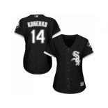 Women's Chicago White Sox #14 Paul Konerko Black Alternate Stitched MLB Jersey