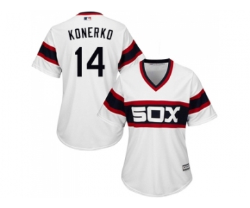 Women's Chicago White Sox #14 Paul Konerko White Alternate Home Stitched MLB Jersey