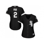 Women's Chicago White Sox #2 Nellie Fox Black Alternate Stitched MLB Jersey