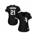 Women's Chicago White Sox #21 Todd Frazier Black Alternate Stitched MLB Jersey