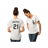 Women's Chicago White Sox #21 Todd Frazier Majestic White Home Cool Base Jersey