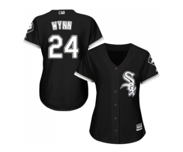 Women's Chicago White Sox #24 Early Wynn Black Alternate Stitched MLB Jersey