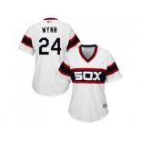 Women's Chicago White Sox #24 Early Wynn White Alternate Home Stitched MLB Jersey