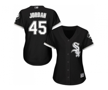 Women's Chicago White Sox #45 Michael Jordan Black Alternate Stitched MLB Jersey