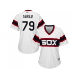 Women's Chicago White Sox #79 Jose Abreu White Alternate Home Stitched MLB Jersey