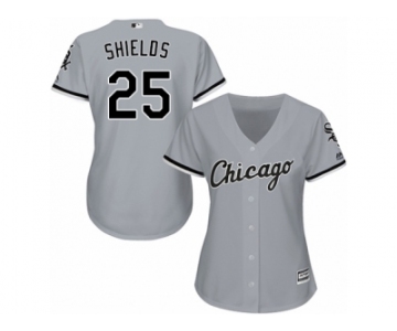 Women's Majestic Chicago White Sox #25 James Shields Replica Grey Road Cool Base MLB Jersey