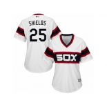 Women's Majestic Chicago White Sox #25 James Shields Replica White 2013 Alternate Home Cool Base MLB Jersey