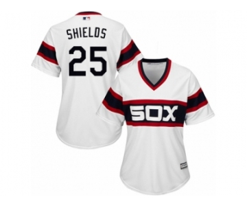 Women's Majestic Chicago White Sox #25 James Shields Replica White 2013 Alternate Home Cool Base MLB Jersey