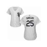 Women's Majestic Chicago White Sox #25 James Shields Replica White Home Cool Base MLB Jersey