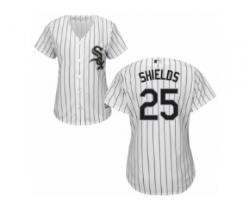 Women's Majestic Chicago White Sox #25 James Shields Replica White Home Cool Base MLB Jersey