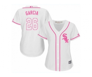 Women's Majestic Chicago White Sox #26 Avisail Garcia Authentic White Fashion Cool Base MLB Jersey