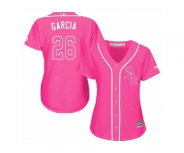 Women's Majestic Chicago White Sox #26 Avisail Garcia Replica Pink Fashion Cool Base MLB Jersey