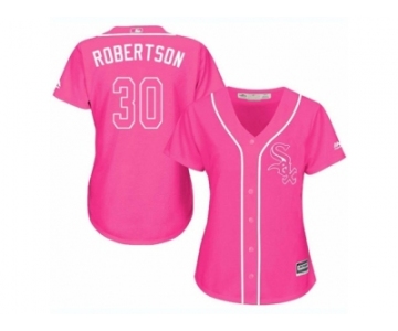 Women's Majestic Chicago White Sox #30 David Robertson Replica Pink Fashion Cool Base MLB Jersey