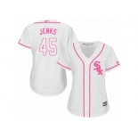 Women's Majestic Chicago White Sox #45 Bobby Jenks Authentic White Fashion Cool Base MLB Jersey