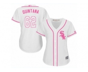 Women's Majestic Chicago White Sox #62 Jose Quintana Authentic White Fashion Cool Base MLB Jersey