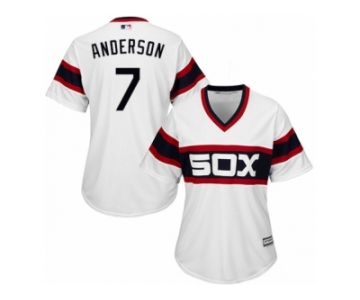 Women's Majestic Chicago White Sox #7 Tim Anderson Replica White 2013 Alternate Home Cool Base MLB Jersey