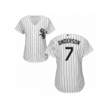 Women's Majestic Chicago White Sox #7 Tim Anderson Replica White Home Cool Base MLB Jersey