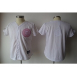 MLB Women Jerseys Chicago cubs blank white[pink strip]