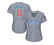 Women Chicago Cubs #11 Yu Darvish Grey Road Stitched MLB Jersey