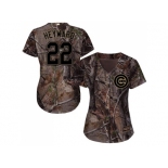 Women Chicago Cubs #22 Jason Heyward Camo Realtree Collection Cool Base Stitched MLB Jersey