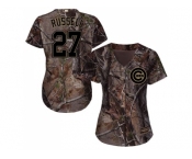 Women Chicago Cubs #27 Addison Russell Camo Realtree Collection Cool Base Stitched MLB Jersey