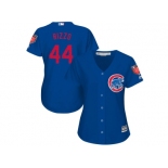 Women Chicago Cubs #44 Anthony Rizzo Majestic Royal 2018 Spring Training Cool Base Player Jersey