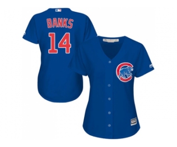 Women's Chicago Cubs #14 Ernie Banks Blue Alternate Stitched MLB Jersey